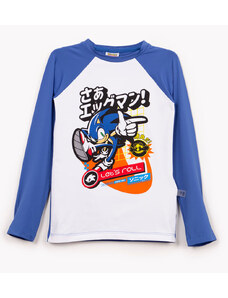 C&A camiseta infantil Sonic manga longa com proteção uv+ colorida