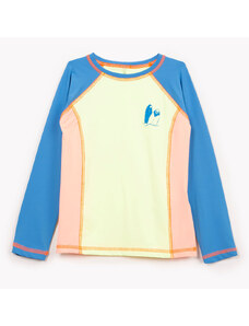 C&A camiseta de poliamida infantil com recortes e proteção uv colorida