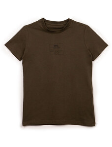 C&A camiseta de algodão juvenil nyc manga curta verde militar