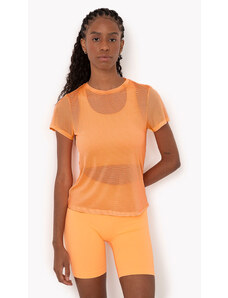C&A blusa manga curta recorte costas ace esportiva laranja neon