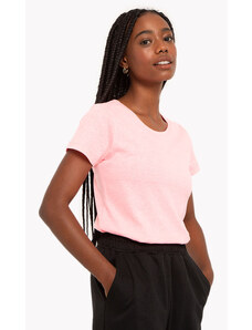 C&A camiseta de algodão manga curta ace esportiva rosa
