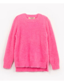 C&A suéter de tricot infantil pelinho pink