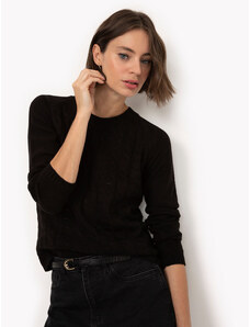 C&A suéter de tricot texturizado manga longa preto