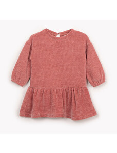 C&A vestido de tricot infantil manga longa com babado rosa