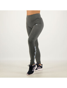 Calça Legging Adidas Logo Linear Feminina Cinza Escuro - FutFanatics