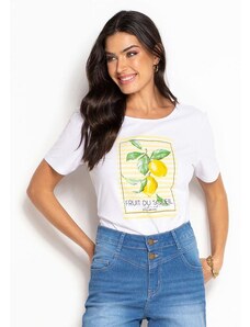 Bonprix T-Shirt Estampa de Limão Branca