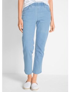 Bonprix Calça Jeans com Elástico no Cós Azul Claro