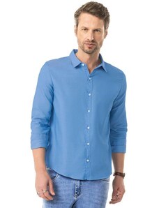 Diametro Camisa Manga Longa Fio Tinto Azul