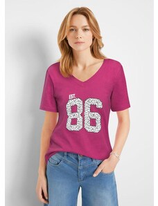 Bonprix T-Shirt Decote V com Estampa Pink