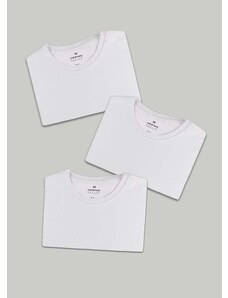 Hering Kit com 3 Camisetas Masculinas Basicas Branco