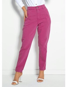 Sawary Jeans Calça Púrpura com Bolsos Funcionais Sawary