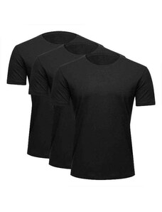 Polo State Kit 3 Camisetas Masculina Academia Exercício Dry Fit Sport Preta Black