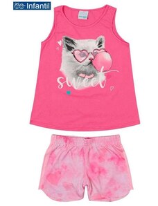 Pijama Infantil Menina Curto Malwee 1000083326 01063-Pink