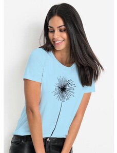 Bonprix T-Shirt com Estampa de Aplicação Azul Candy