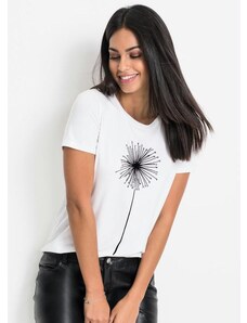 Bonprix Blusa T-Shirt com Estampa Branca