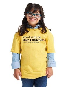 Camiseta Serendipidade Todo Dia Reserva Mini Amarelo