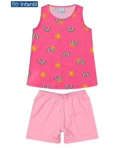 Pijama Infantil Menina Curto Malwee 1000083317 Bj43a-Pink