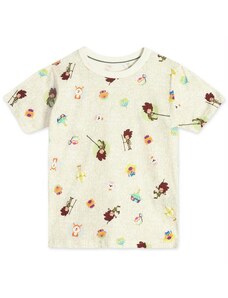 Lilica Camiseta Manga Curta Infantil Unissex Bege
