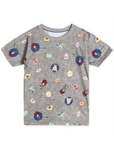 Lilica Camiseta Manga Curta Infantil Unissex Cinza
