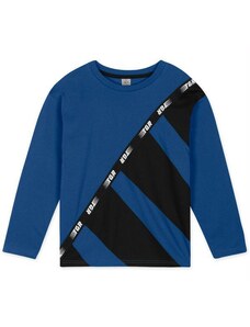Tigor Camiseta com Listras Masculina Infantil Azul