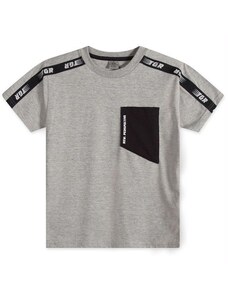 Tigor Camiseta Manga Curta Masculina Infantil Cinza
