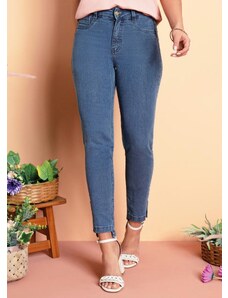 Quintess Calça Jeans Claro com Pérolas