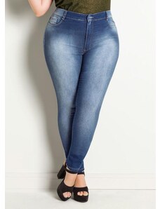 Sawary Jeans Calça Jeans Sawary Legging Plus Size Azul