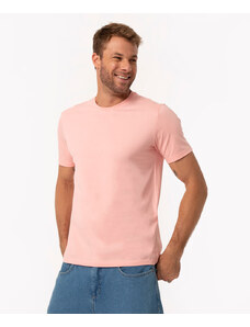 C&A camiseta de algodão básica manga curta - rosa claro