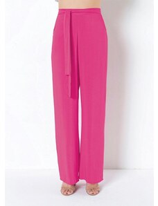 Queima Estoque Calça Pantalona com Bolsos Pink