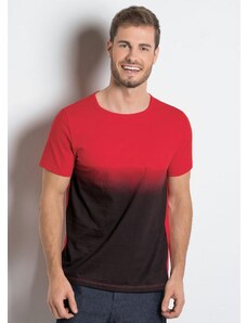 Moda Pop Camiseta com Manga Curta Vermelha