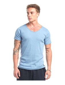 Camiseta Canelada Slim Brohood Masculina Azul Azul