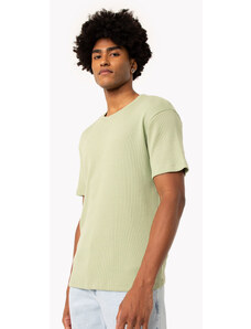 C&A camiseta texturizada manga curta gola redonda verde