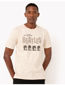 C&A camiseta de algodão the beatles manga curta bege