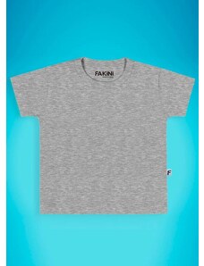 Fakini Kids Camiseta Básica Cinza