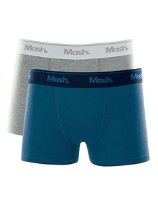 Mash Kit 2 Cuecas Boxer Cotton Infantil Cinza Mescla Claro