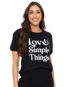 Doce Trama T-Shirt Simple Things Preto