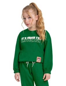 Gloss Blusão Infantil em Moletom Botonê Verde