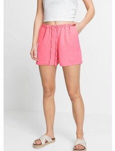 Queima Estoque Shorts com Amarração Rosa Claro