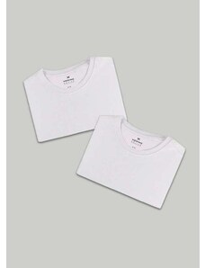 Hering Kit com 2 Camisetas Masculinas Basicas Branco
