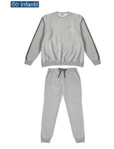 Pijama Infantil Menina Longo Malwee 1000091713 50000-Cinza-Mescla