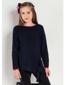 Queima Estoque Suéter Tricô Infantil Marinho e Pink
