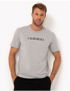 C&A camiseta de algodão califórnia manga curta cinza