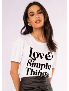 Doce Trama T-Shirt Simple Things Branco