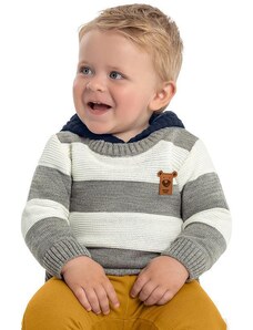 Quimby Blusão Bebê Menino em Tricot Cinza