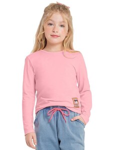 Gloss Blusa em Cotton Juvenil Menina Rosa