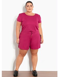 Marguerite Conjunto Púrpura com Blusa e Short Plus Size