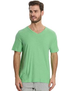 Rovitex Camiseta Masculina Básica Gola V Verde