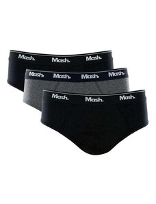 Mash Kit 3 Peças Slip Algodão Cinza Mescla Escuro