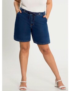 Lunender Mais Mulher Bermuda Jeans com Elastano Azul