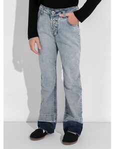 Moda Pop Calça Jeans Infantil Azul Claro